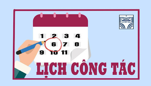 Lịch công tác tháng 8/2021