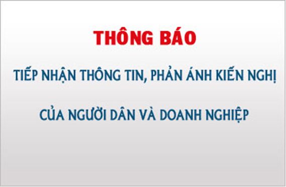 Nội dung và địa chỉ  tiếp nhận phản ánh, kiến nghị trên địa bàn tỉnh Hà Tĩnh